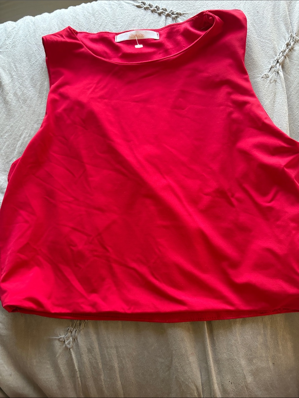 Women's Sleeveless Red Tank Top